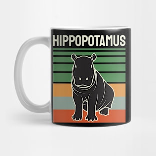 Vintage Cute Hippopotamus Mug